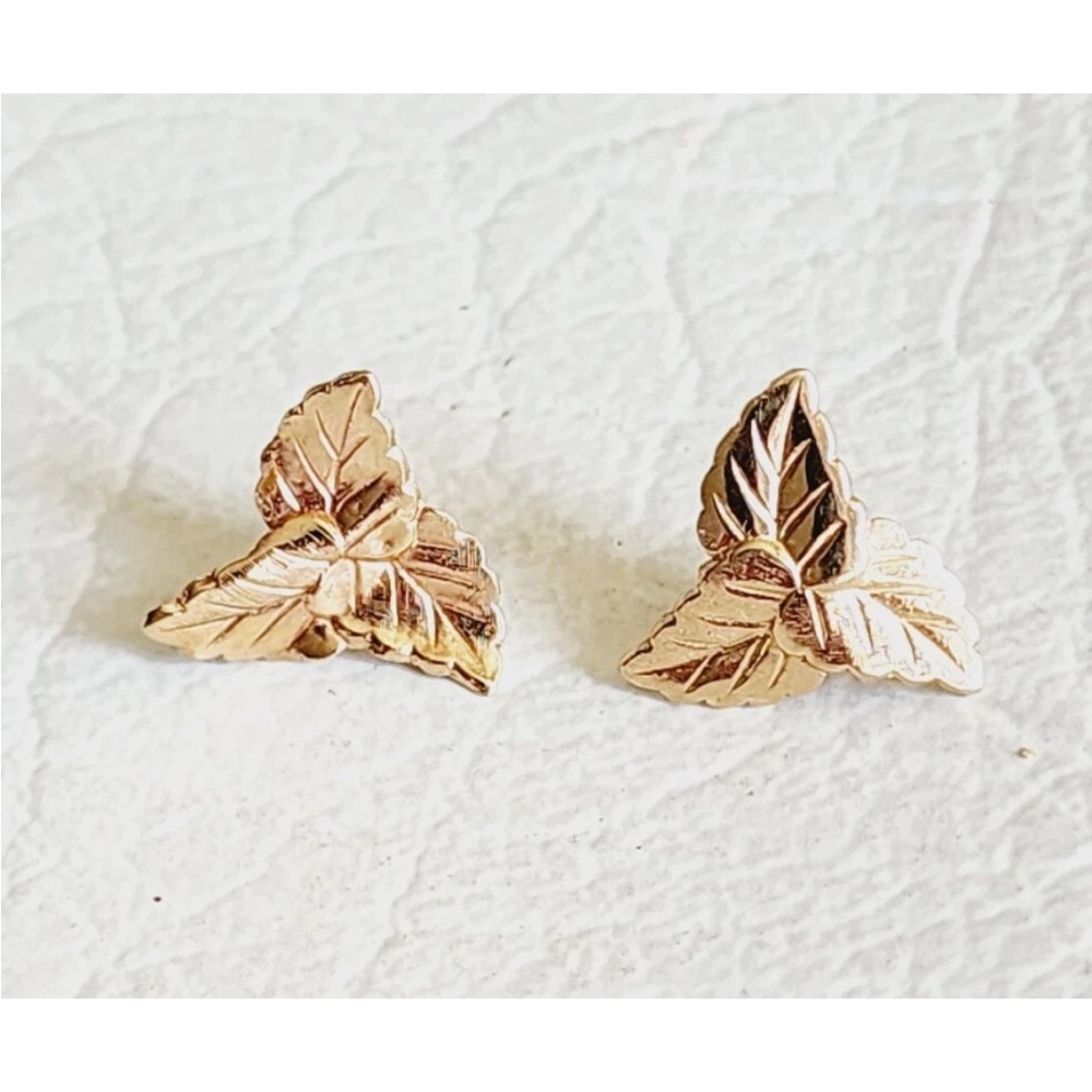 14K Gold Leaf Earrings - Similar to Sezane